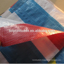 Red White Stripe Heavy Duty Poly Market Stall Tarpaulin, various sizes available